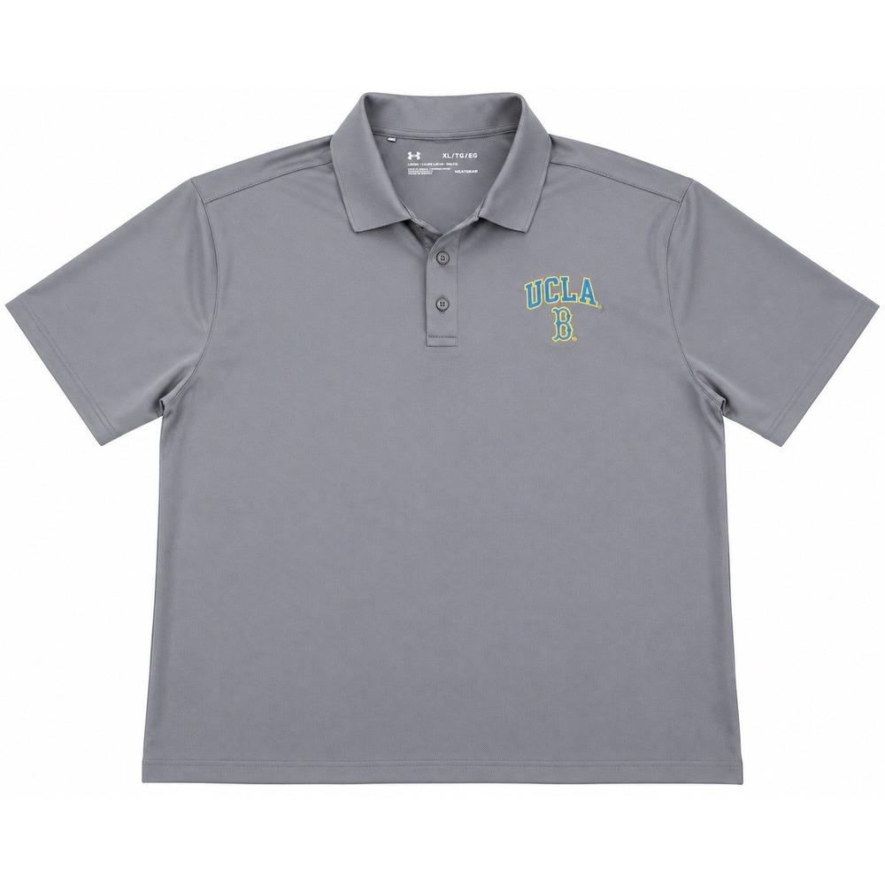 UCLA Bruins Under Armour Mens 2XL Gray Heatgear Golf Polo Shirt